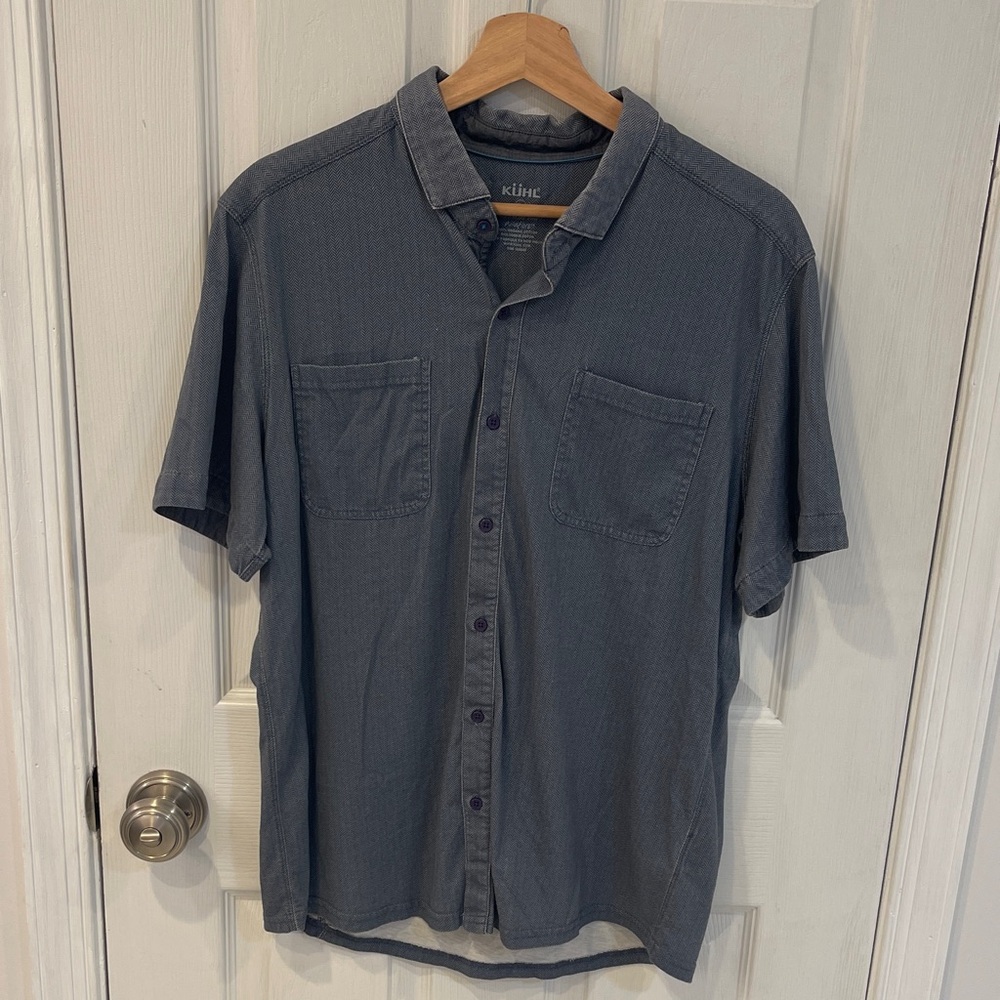 KUHL- Men's Blue Short Sleeve Shirt